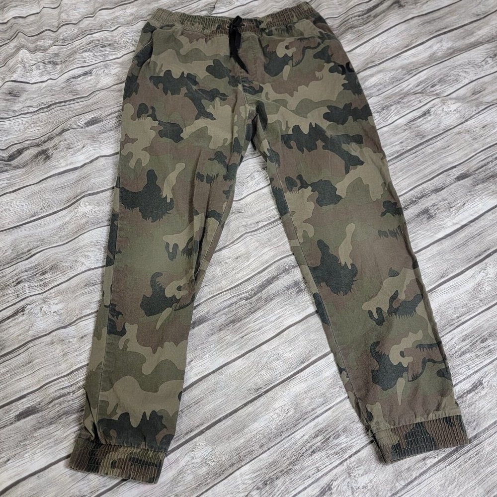 Hurley Camo Print Jogger Pants Boy's Size M Elastic Waist Drawstring